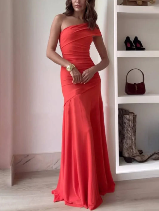 Eulalie - Women's Maxi Asymmetric Dress - photo 2