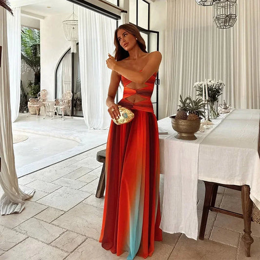 Violette - Women's Maxi Strapless Dress - photo 2