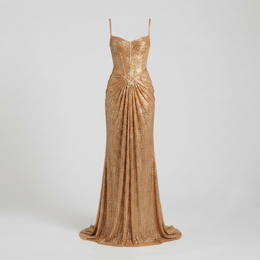 Marit - Women's Metallic Corset Dress - photo 2