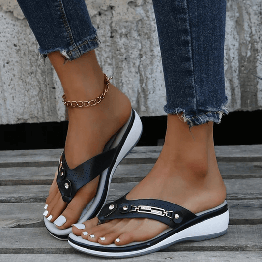 Lucienne - Women's Slip-on Wedge Shoes - photo 2