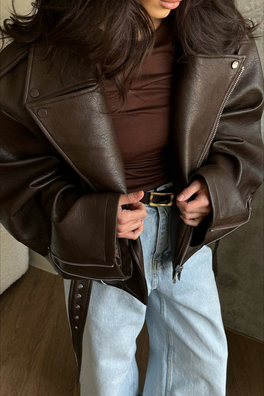 Estelle - Women's Relaxed Biker Jacket - photo 2
