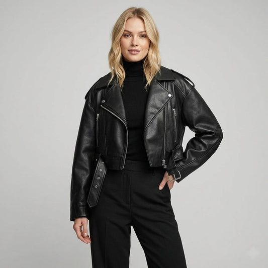 Ondine - Women's Relaxed Biker Jacket - photo 2