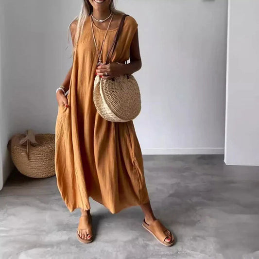 Katherine - Women's Relaxed Sleeveless Maxi Summer Dress (Plus Size Available) - photo 2