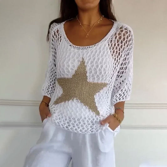 Madeline - Starry Knit Top for Women - photo 2