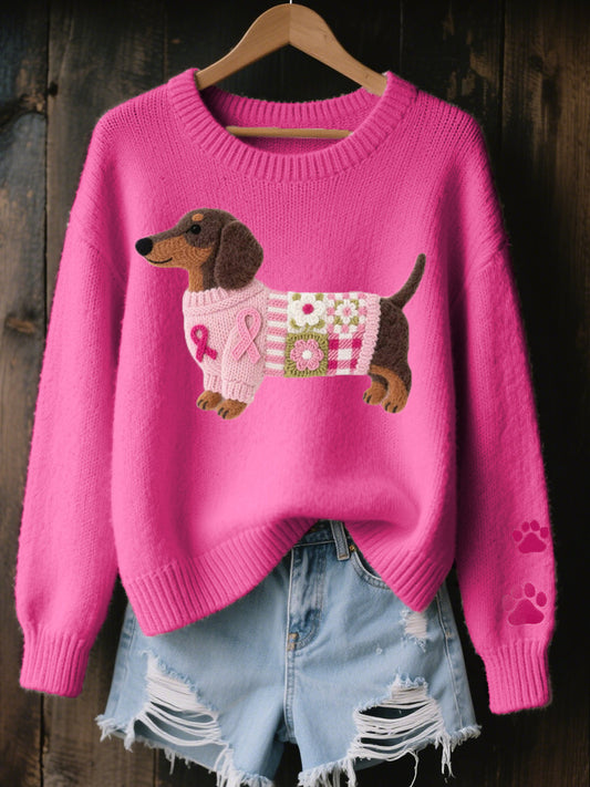 Yolande - Women's Patchwork Knit Cardigan - photo 2