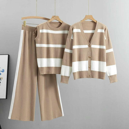 Alma - Women's Striped Three-Piece Set - photo 2