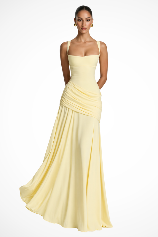 Agnes - Women's Square Neckline Maxi Dress - photo 2