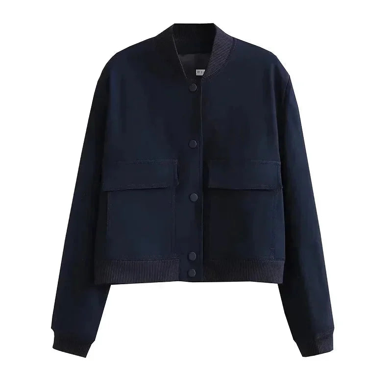 Clarisse - Women's Pockets Bomber Blazer - photo 9