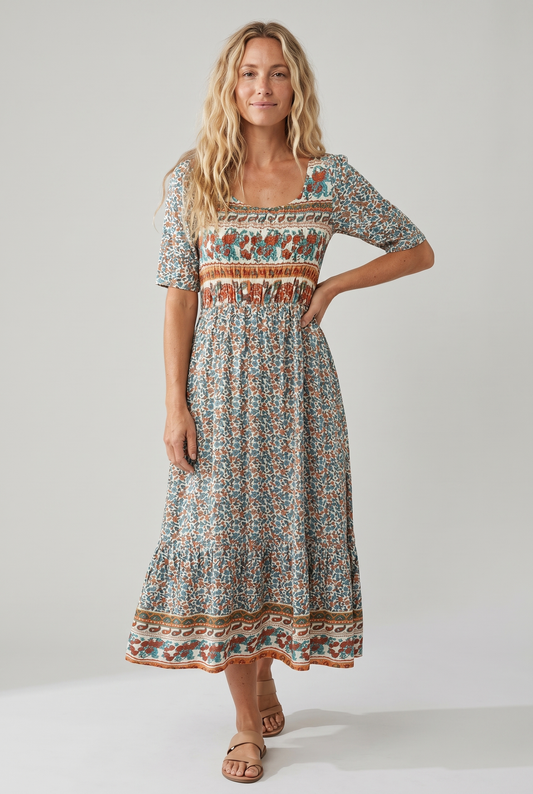 Thea - Women's Midi Boho Dress - photo 2