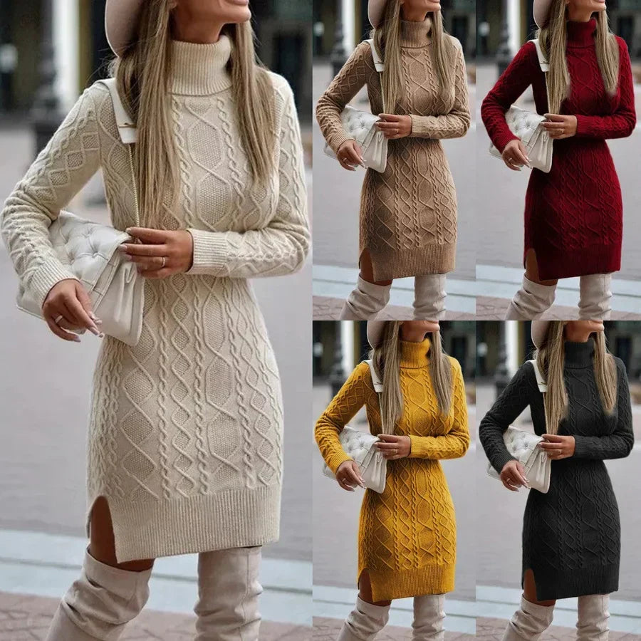 Sidonie - Women's Sweater Midi Dress - photo 9