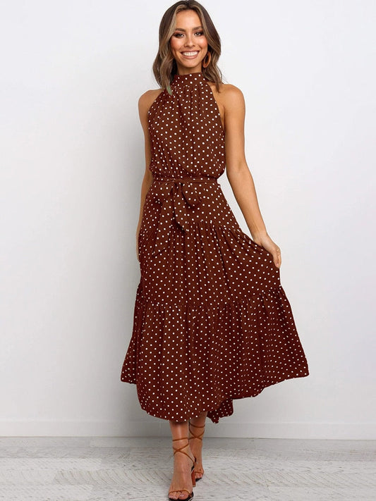 Mathilde - Women's Halter Midi Dress - photo 2
