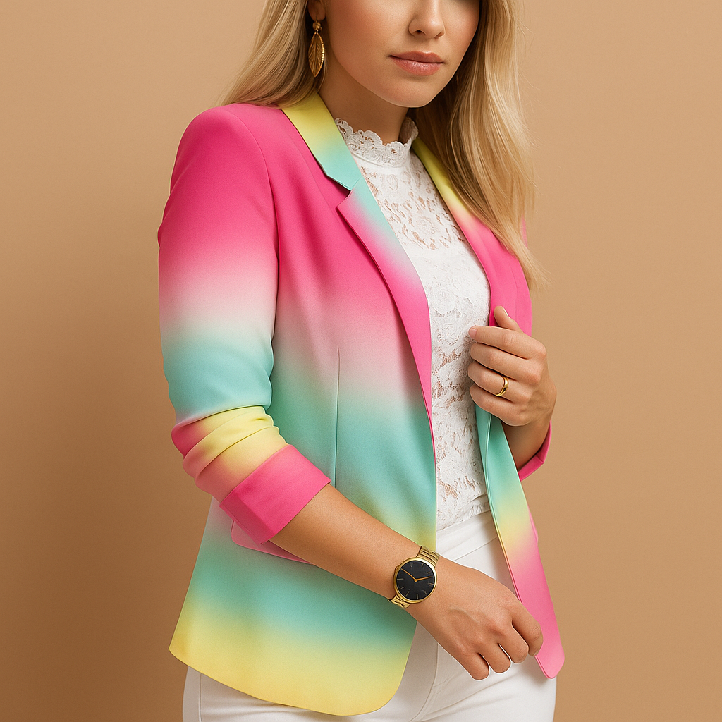 Caitlin - Women's Houndstooth Check Blazer - photo 9
