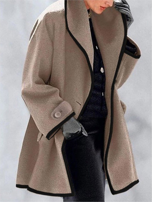 Amaia - Women's Shawl Contrast Coat - photo 2