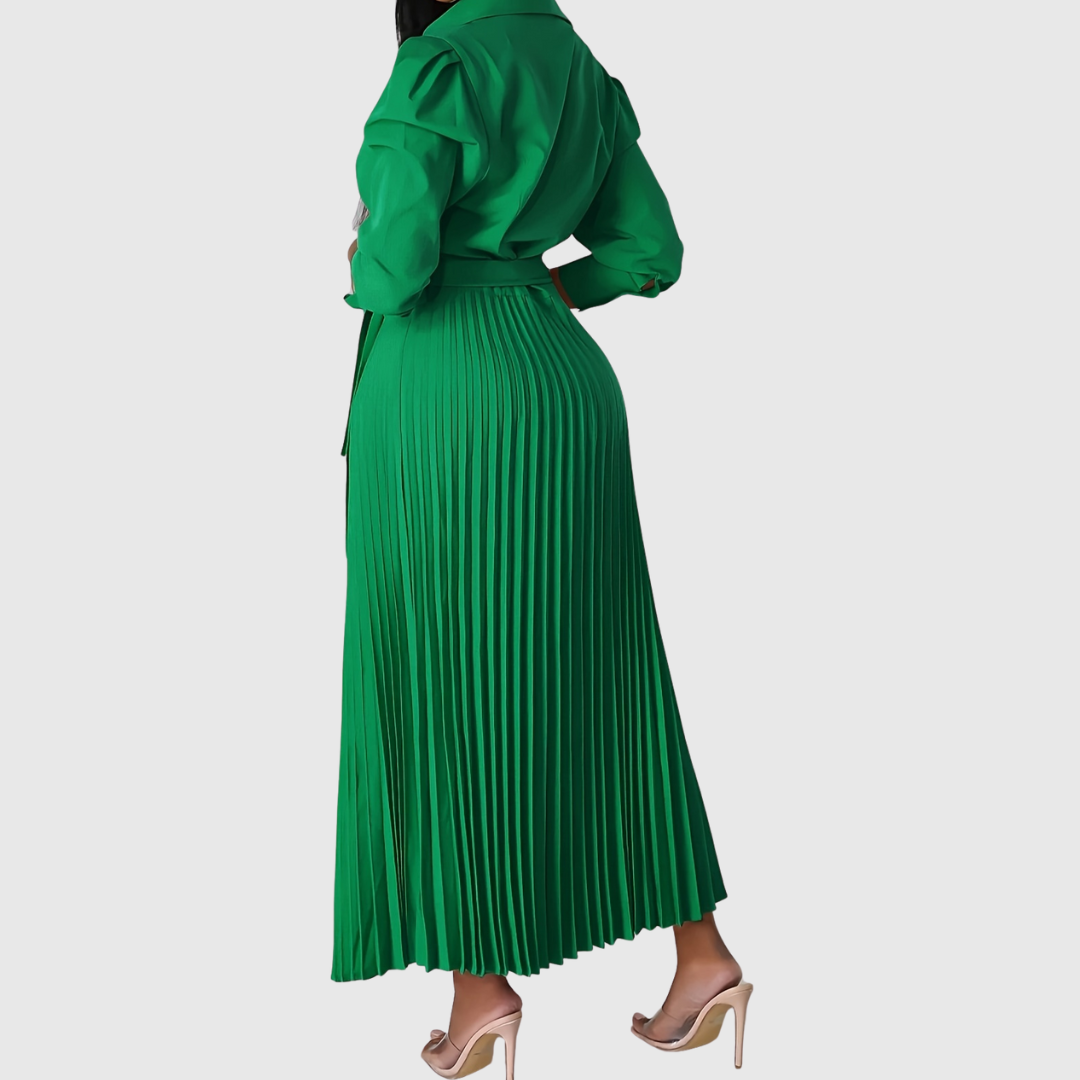Rosalie - Women's Pleated Wrap Maxi Dress - photo 10