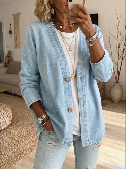 Fleur - Women's Relaxed Button-Front Cardigan - photo 2