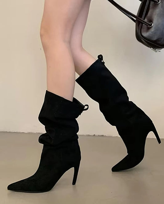 Wilhelmina - Women's Classic Suede Boots - photo 2