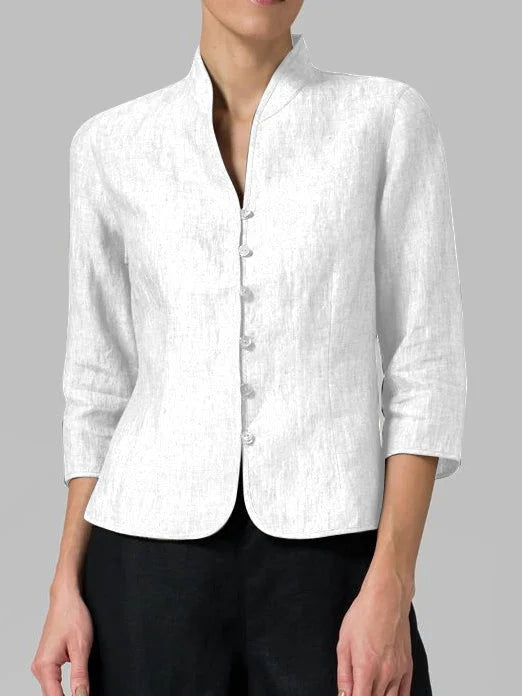 Cerys - Women's Linen Breathable Blazer - photo 4