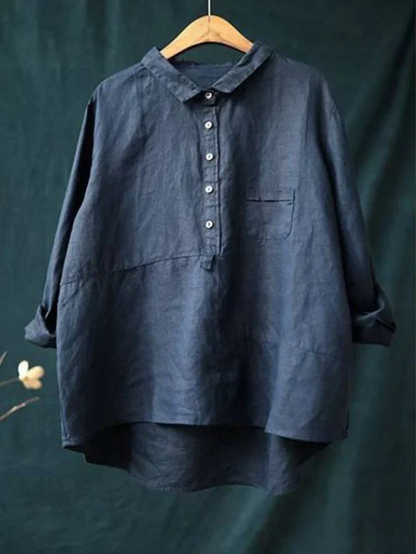 Cerys - Top lungo in lino da donna