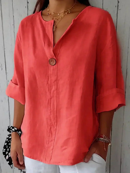 Aveline - Women's V-Neck Blouse (Plus Size Available) - photo 4