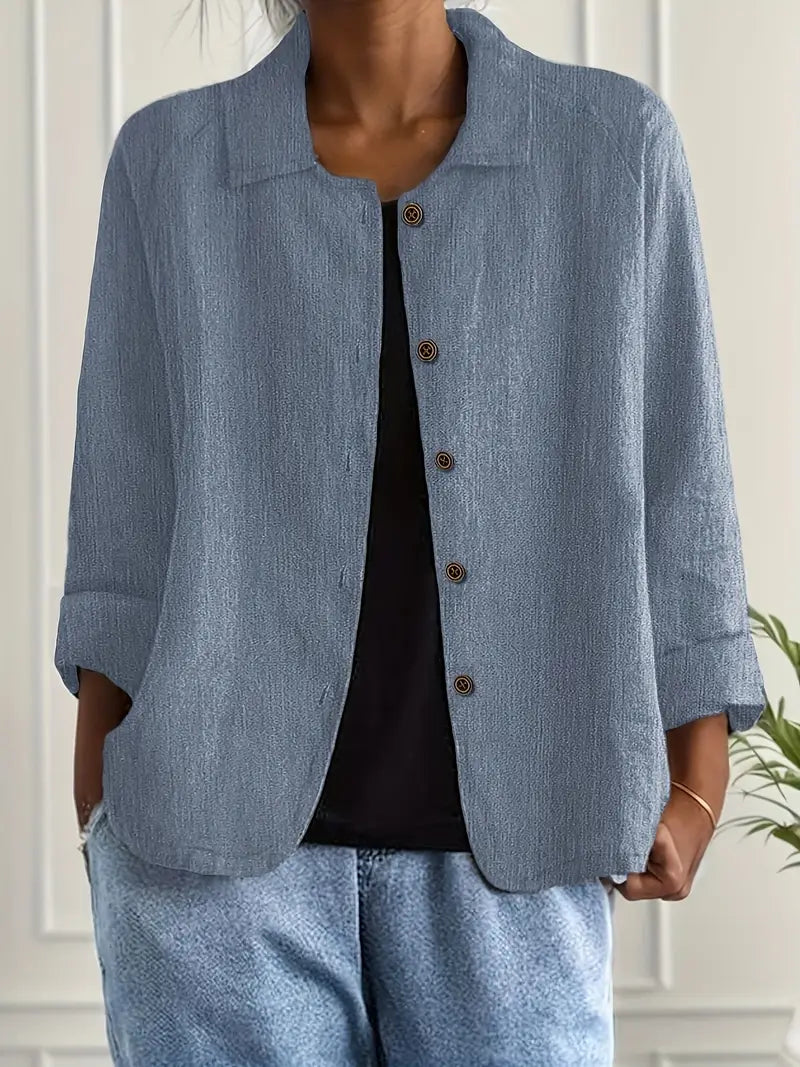Ottilie - Women's Linen Linen-Look Top - photo 4