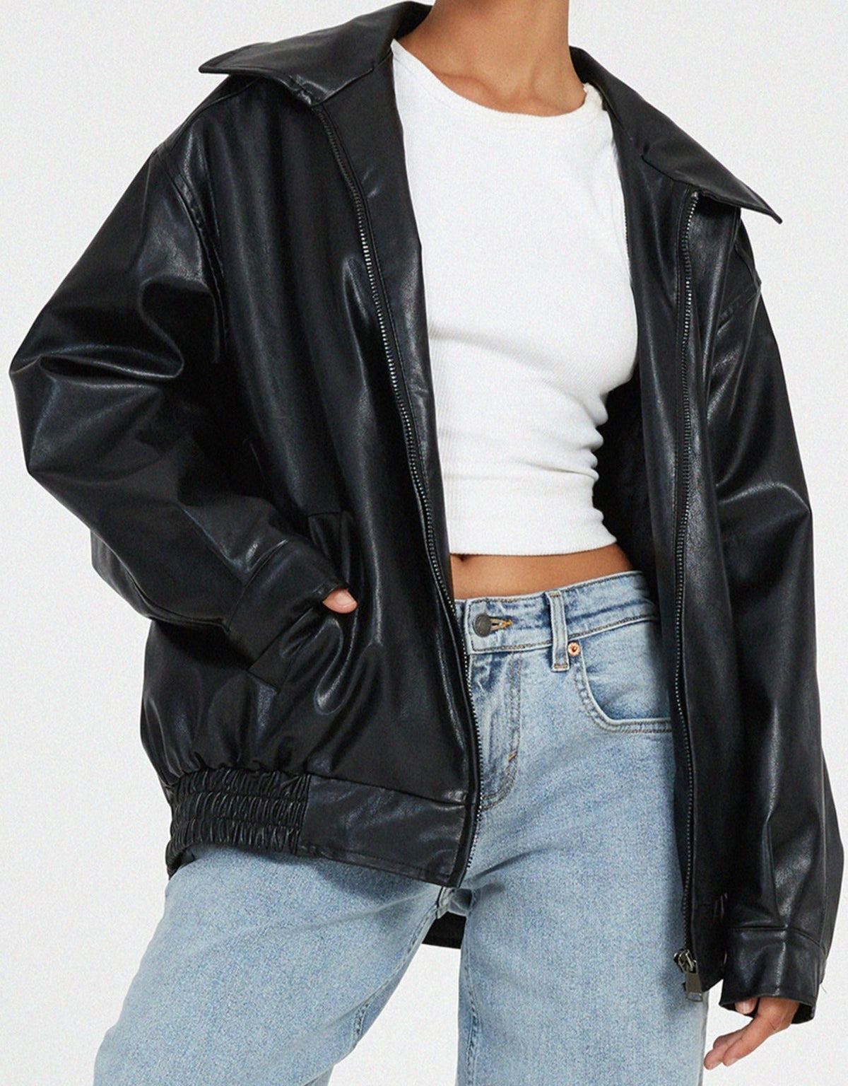 Lorelei - Women's Pockets Leather Jacket