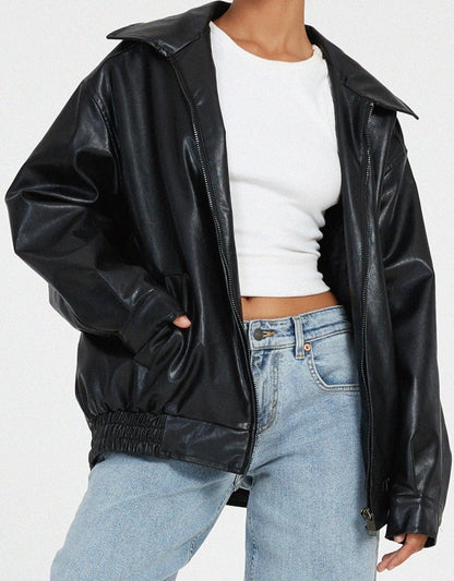 Lorelei - Women's Pockets Leather Jacket