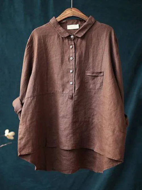 Cerys - Top lungo in lino da donna