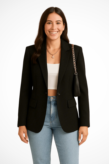Lucienne - Women's Pockets Tailored Blazer - photo 1