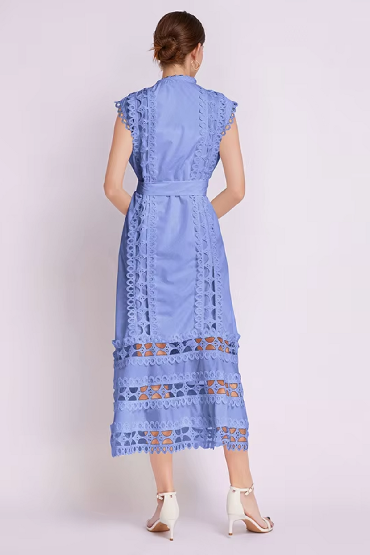 Wilhelmine - Women's Sheath Maxi Tied Dress