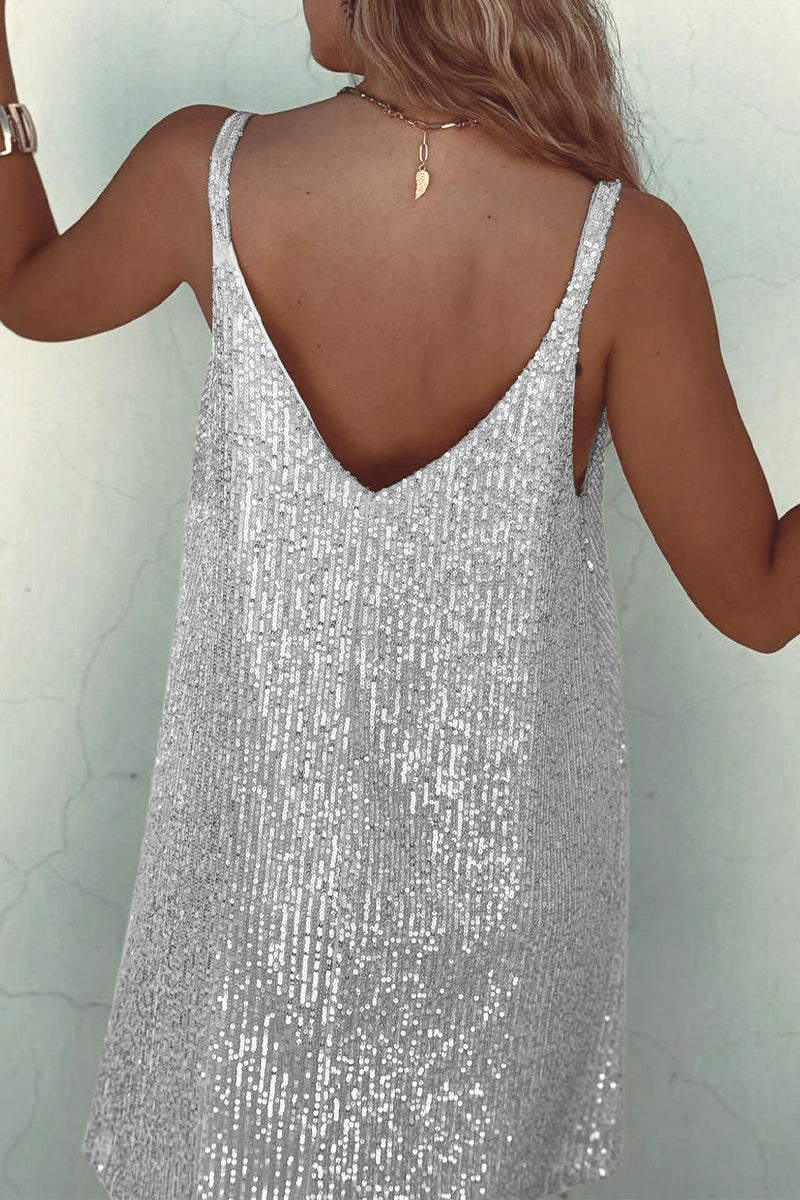 Serena - Women's Sheath Mini V-neck Dress - photo 4