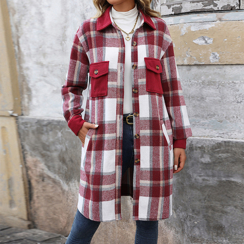 Ulla - Women's Plaid Button-Up Jacket - photo 1