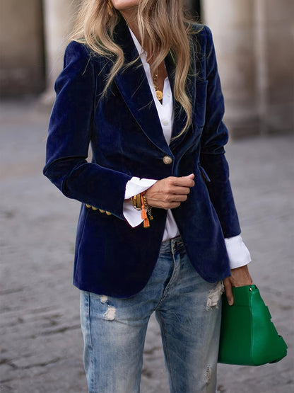 Rosalind - Women's Velvet Accents Blazer