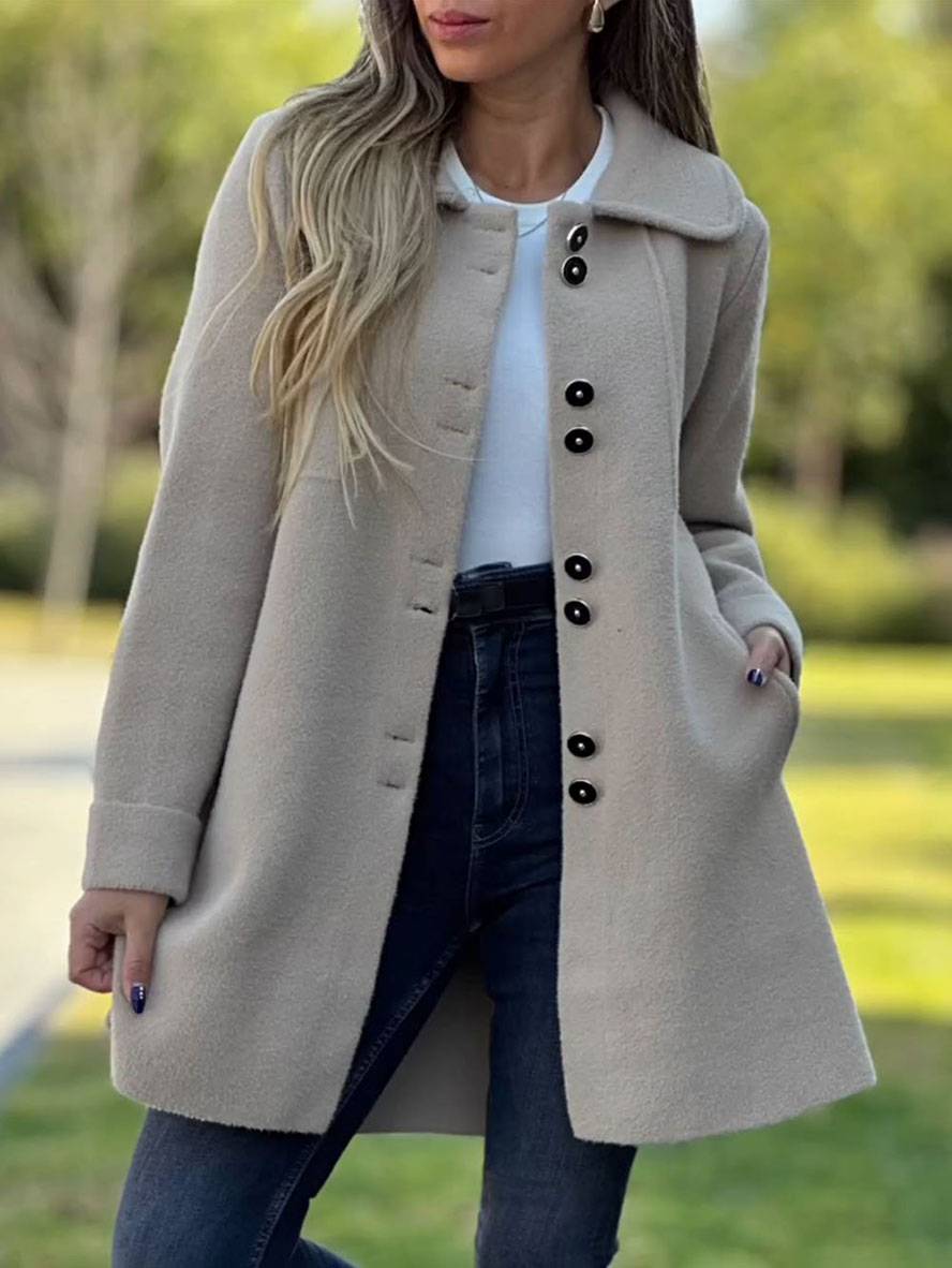 Wilhelmine - Women's Pockets A-Line Coat