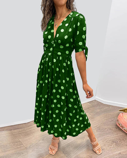 Fleur - Women's A-line Midi Dress - photo 8