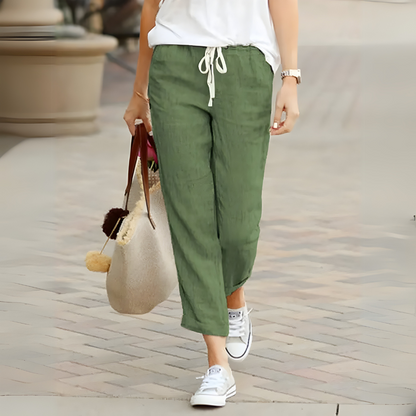 Caitlin - Women's Cropped Drawcord Pants - photo 5