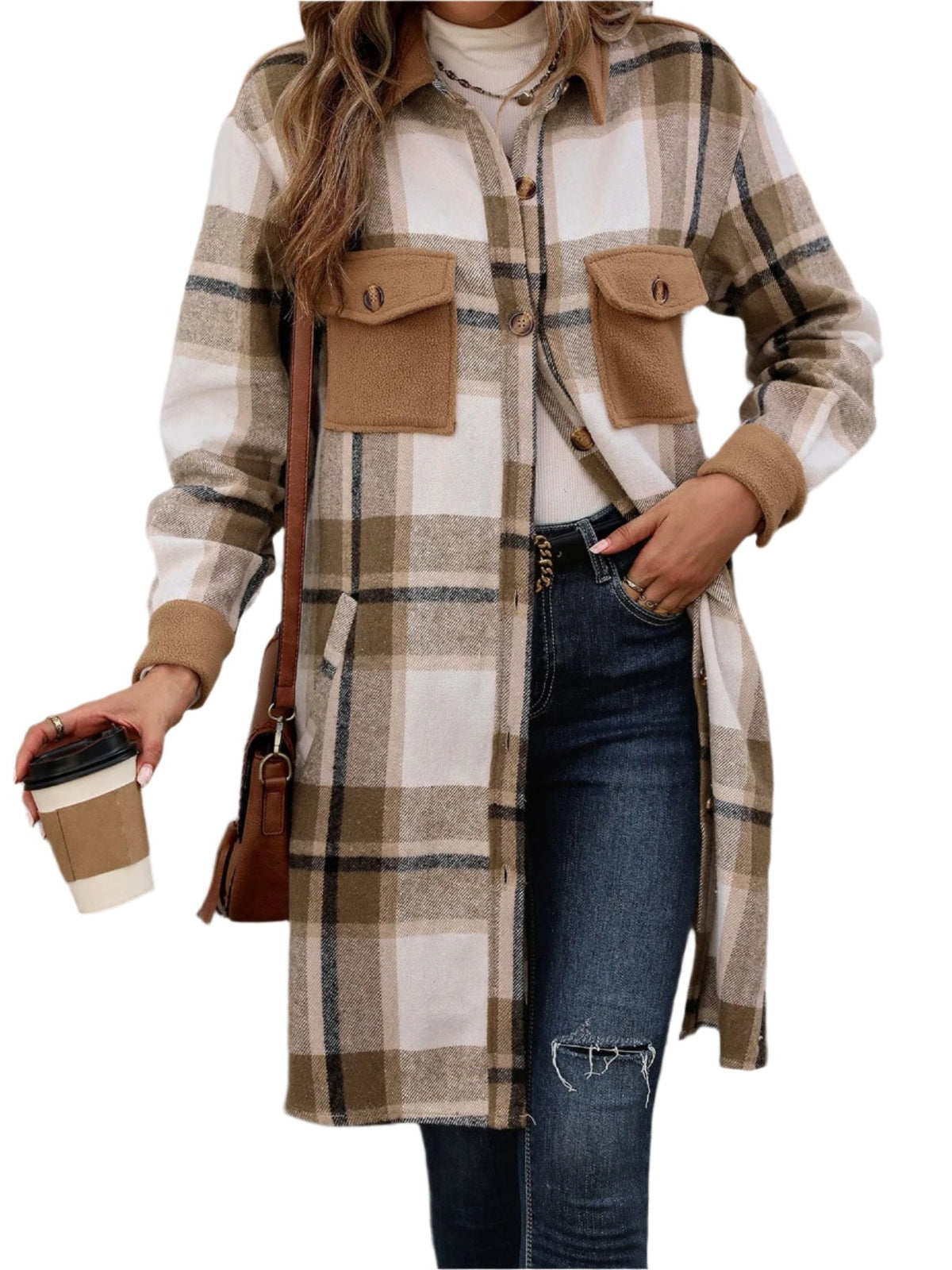 Ulla - Women's Plaid Button-Up Jacket - photo 3
