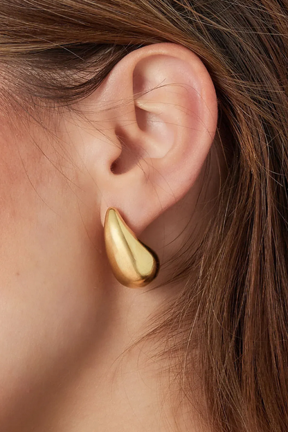 Delia - Women's Gold Raindrop Earrings
