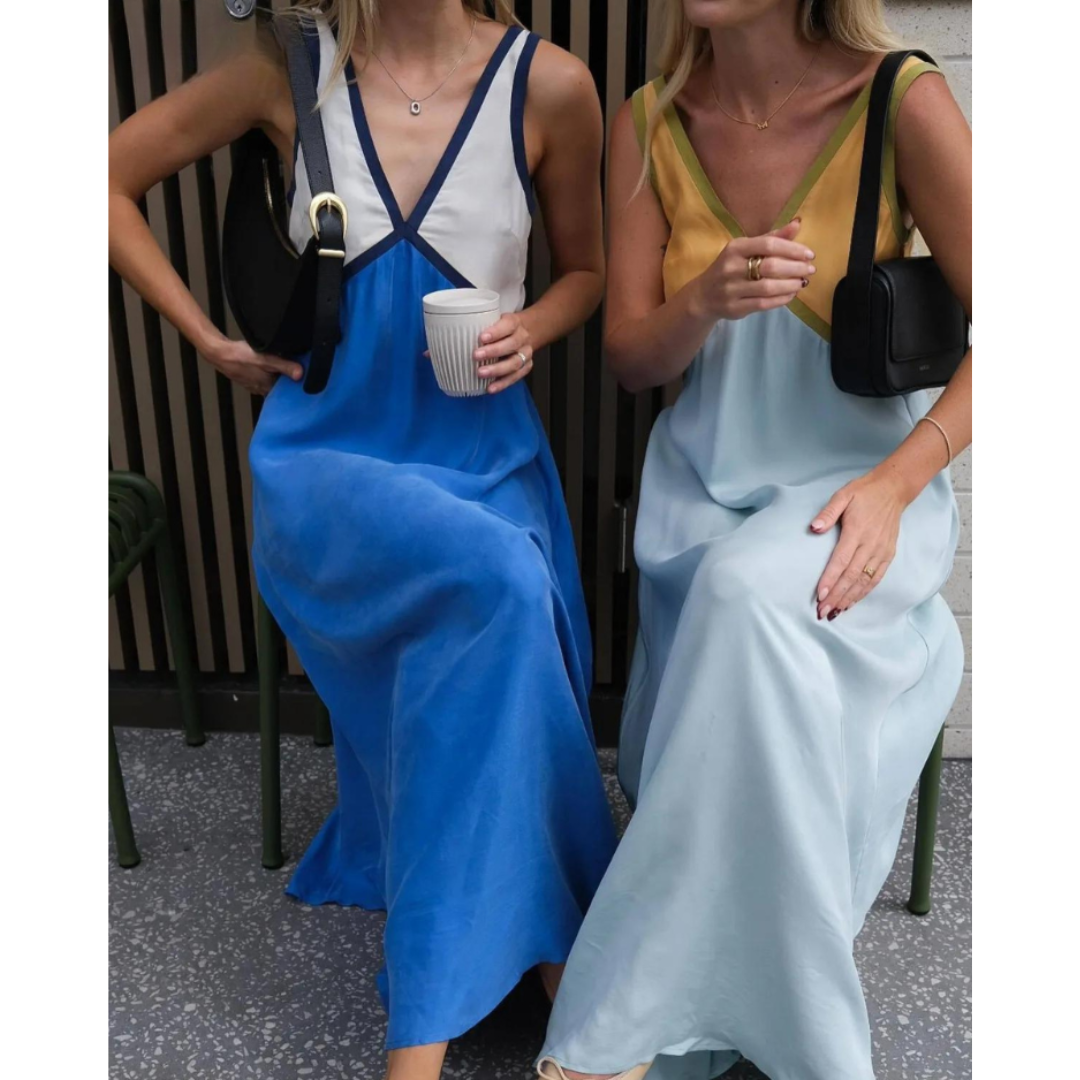 Ella - Women's Sleeveless Maxi Dress with V-Neck - photo 8