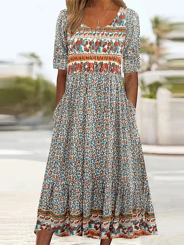 Thea - Women's Midi Boho Dress - photo 1