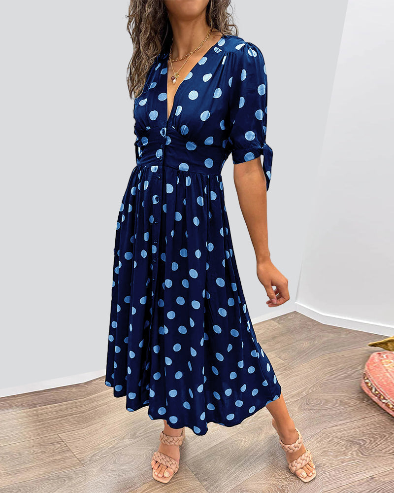 Fleur - Women's A-line Midi Dress - photo 5