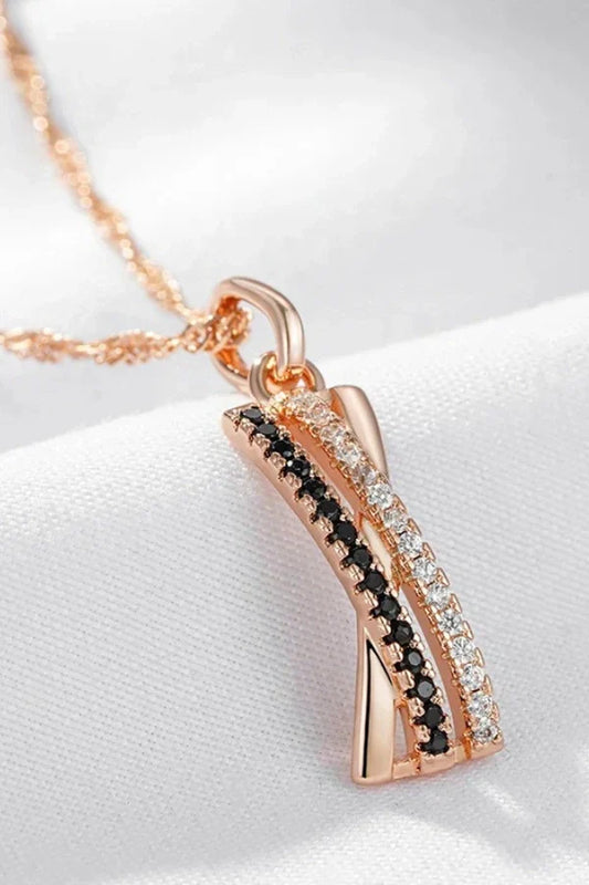 Sophie - Women's Black & White Zircon Pendant Necklace - photo 1