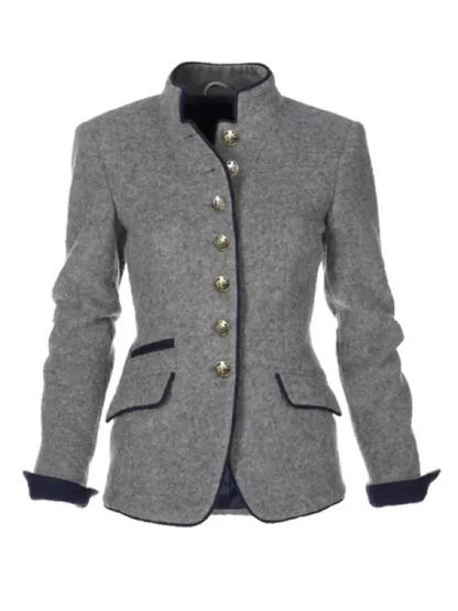 Mathilde - Women's Pockets Buttoned Blazer - photo 4