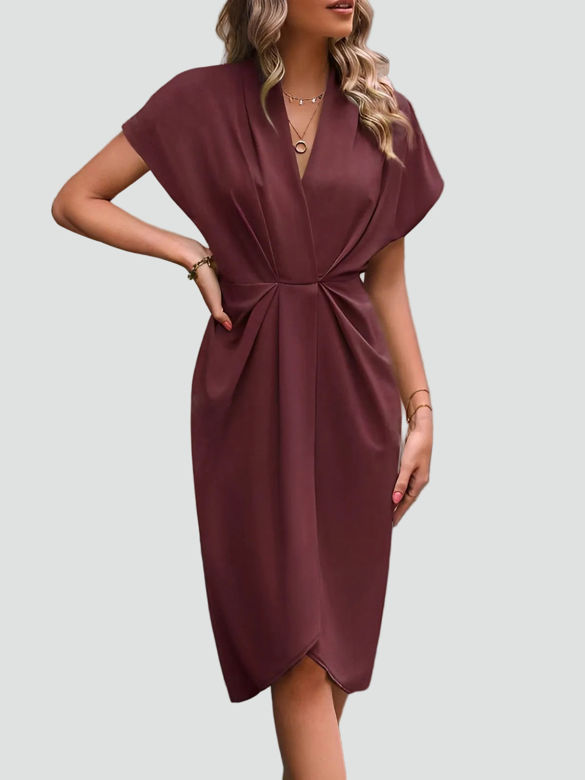 Zinnia - Women's Wrap Midi Dress - photo 9