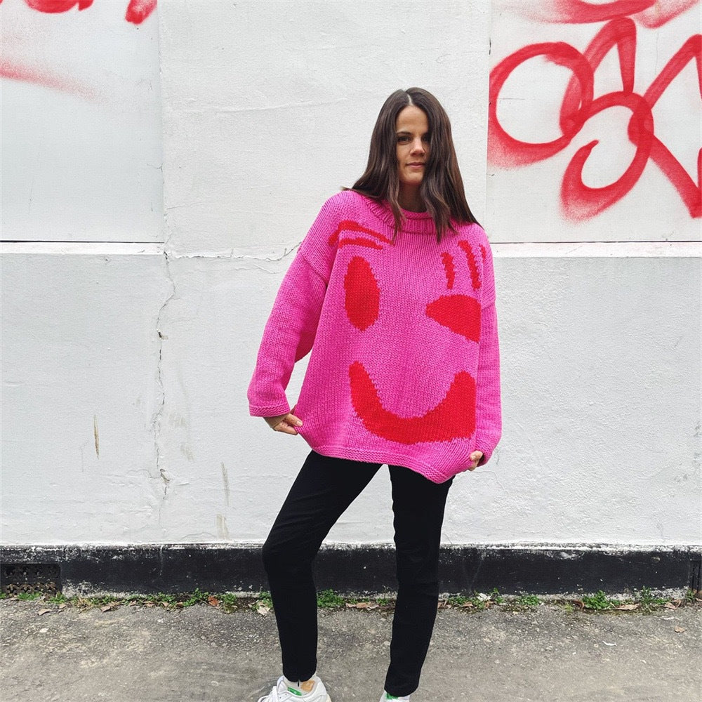 Serena - Women's Long Smiley Sweater - photo 4
