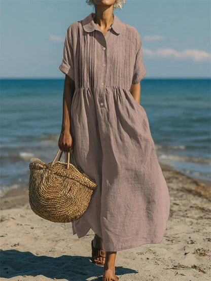 Xenia - Women's Shirt Collared Dress - photo 8