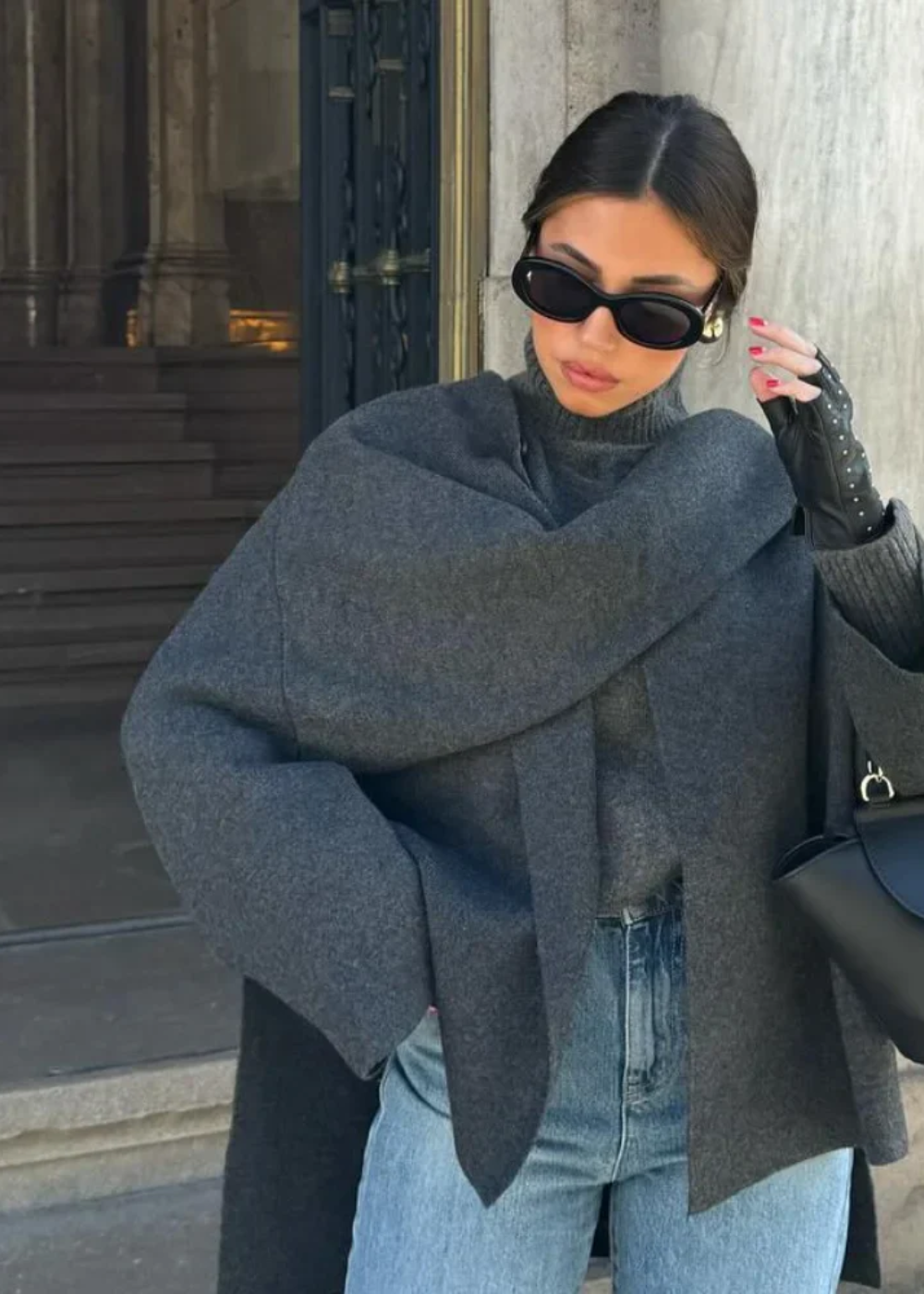 Vivian - Women's Luxe Cape Coat - photo 4