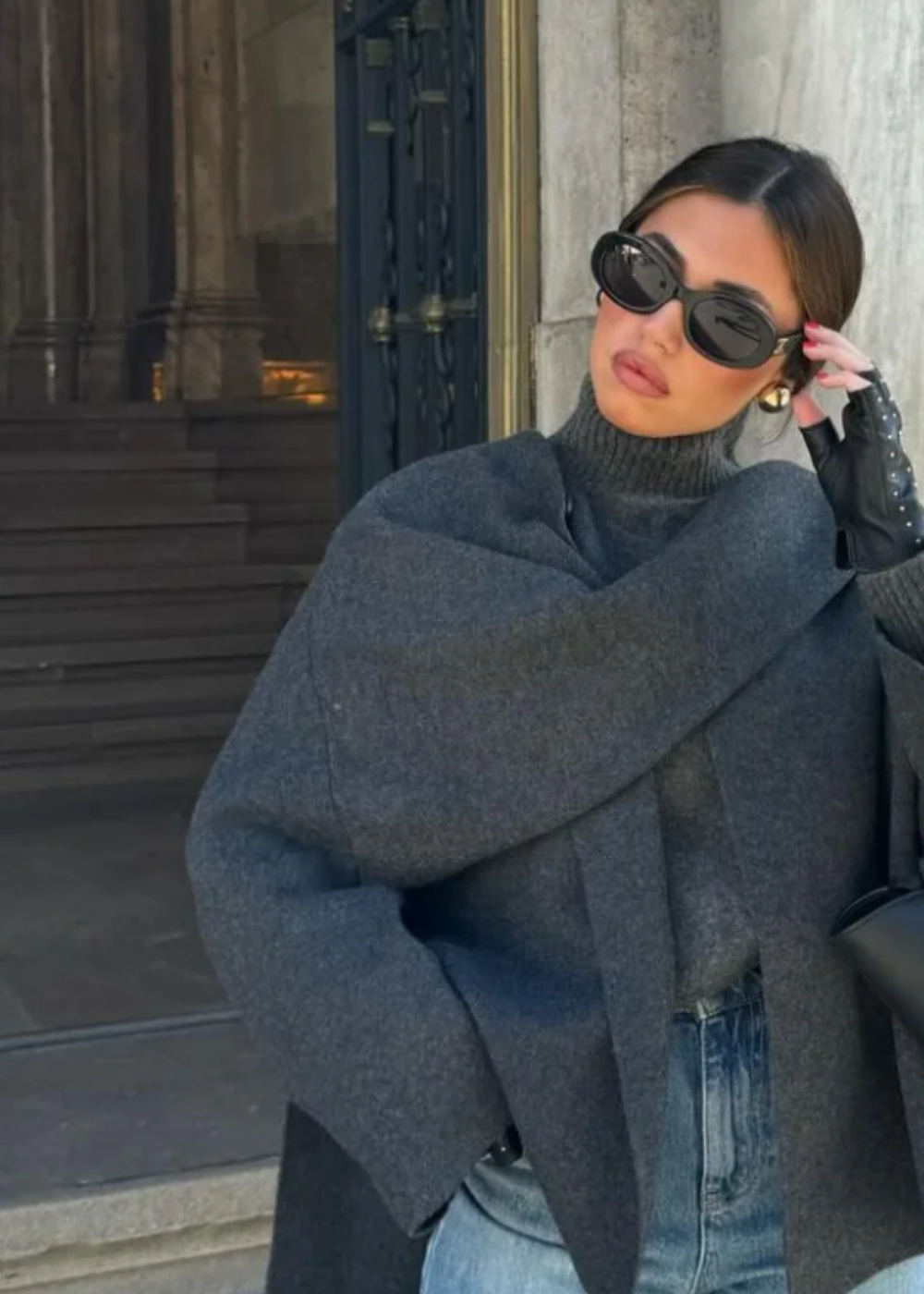Vivian - Women's Luxe Cape Coat - photo 5