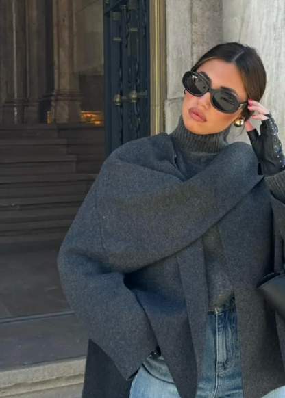 Vivian - Women's Luxe Cape Coat - photo 5