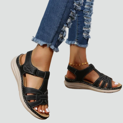 Adeline - Women's Leather Velcro Sandal - photo 1