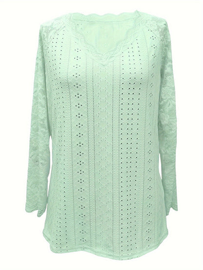 Sylvie - Women's Long Lace-Sleeve Blouse - photo 24